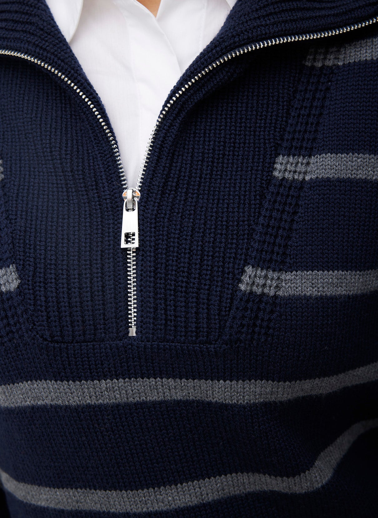 Apres 1/4 Zip Merino Sweater Striped