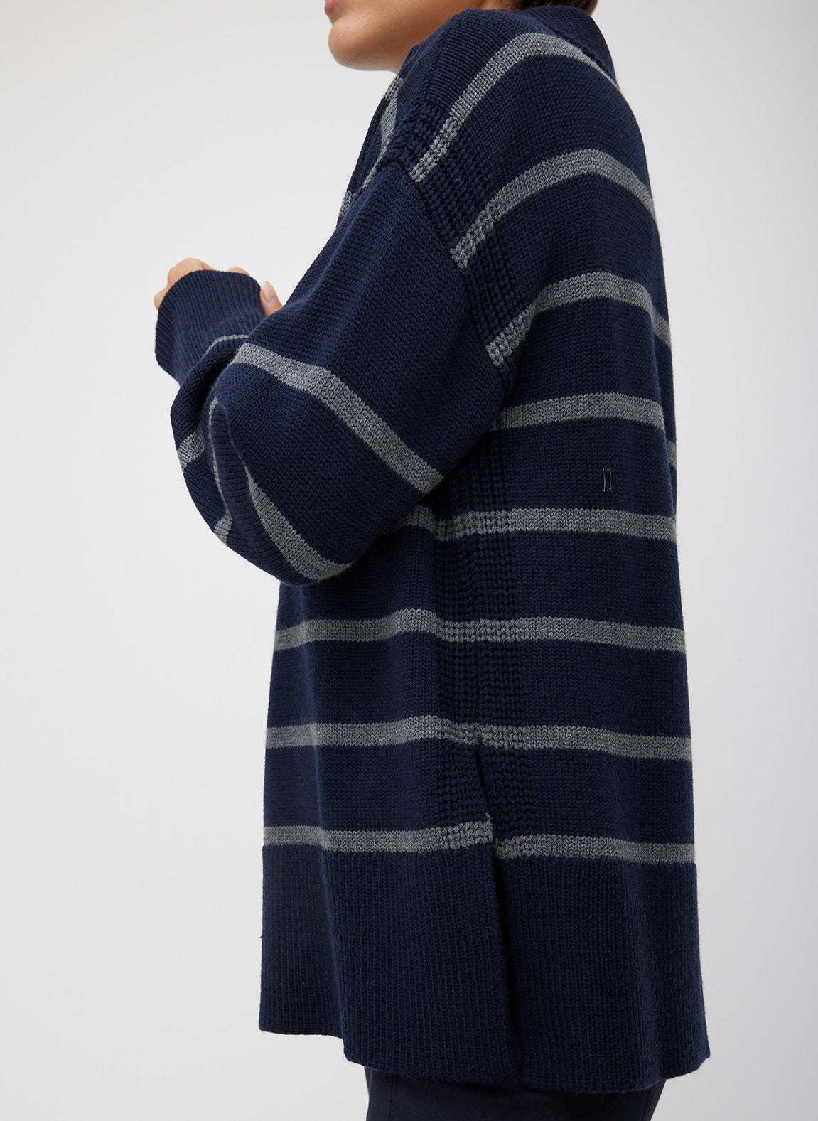 Apres 1/4 Zip Merino Sweater Striped