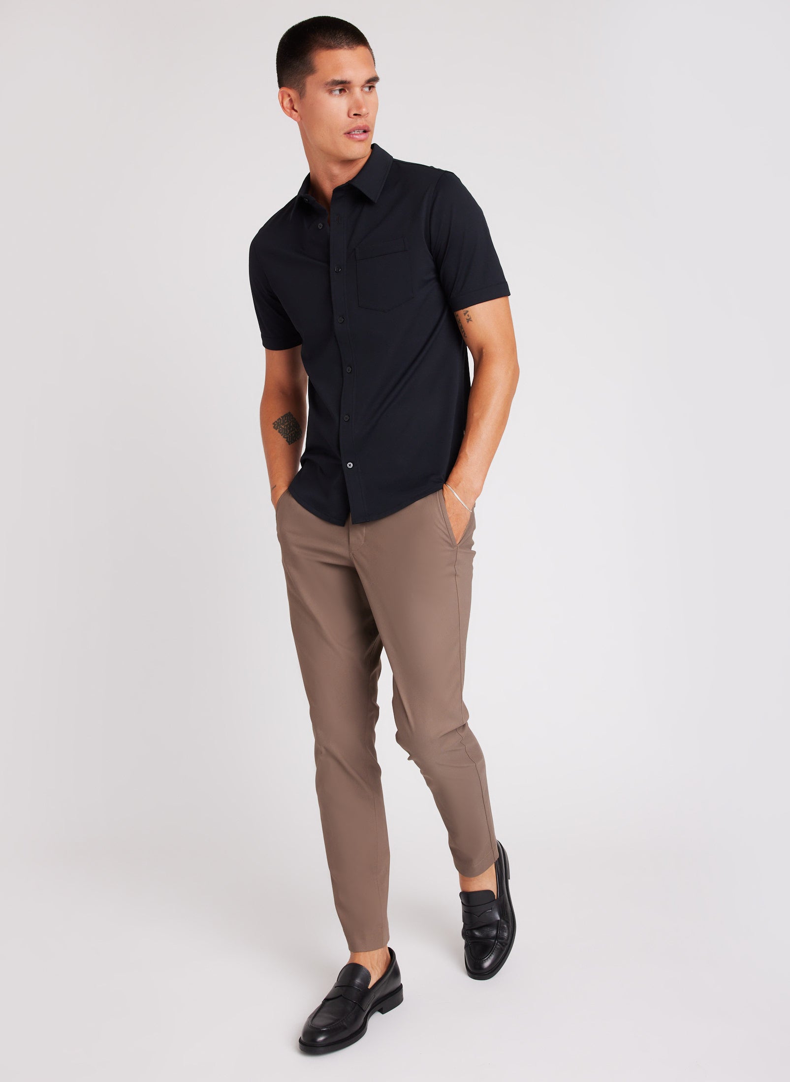 Dress pants with sale short sleeve shirt