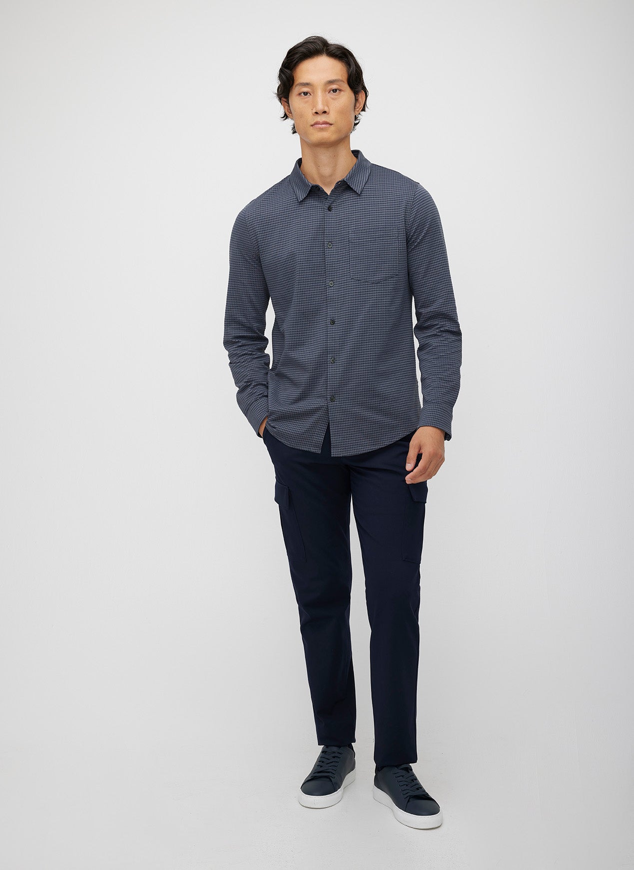 City Tech Long Sleeve Classic Fit Textured Shirt