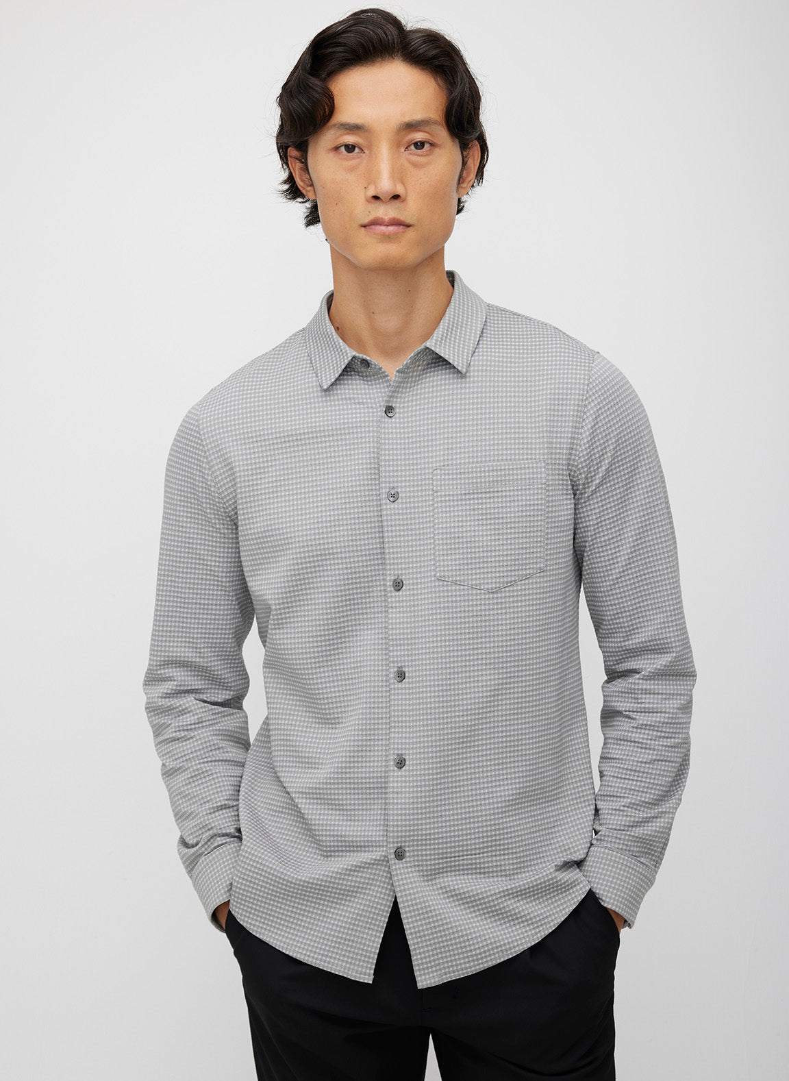 City Tech Long Sleeve Classic Fit Textured Shirt