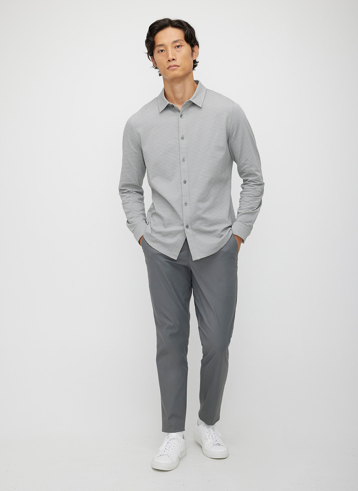 City Tech Long Sleeve Slim Fit Textured Shirt