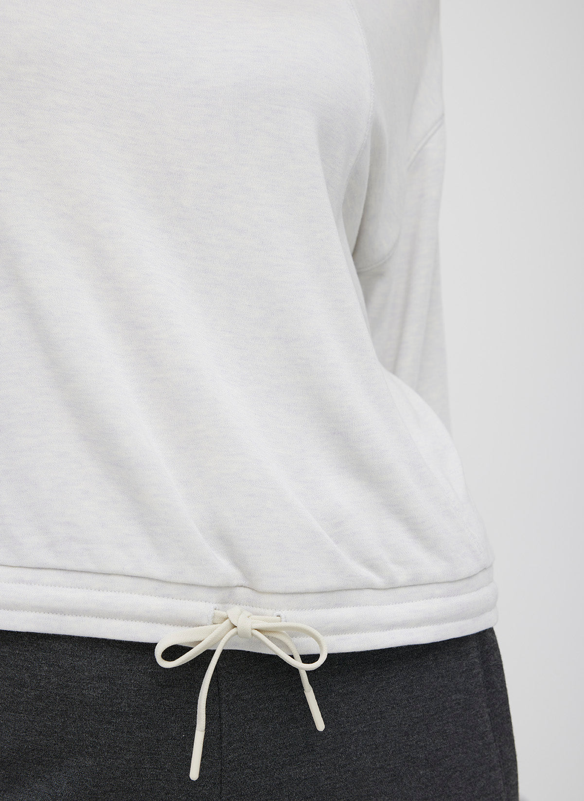 Cropped Funnel Neck Pullover