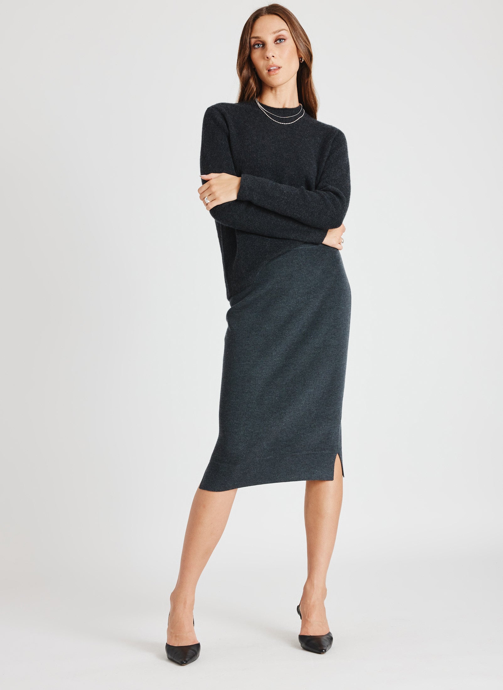 Black sweater knit clearance skirt