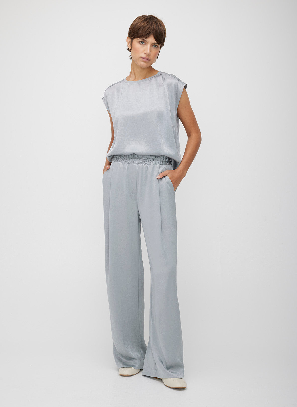 Ecosatin High Rise Trousers