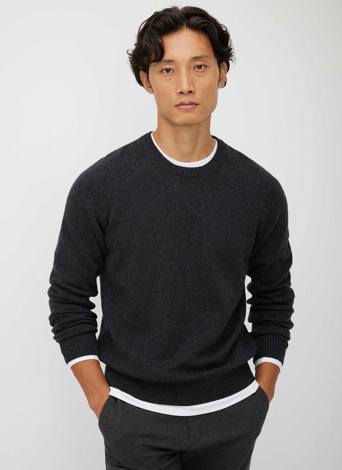 Merino Cotton Crewneck Sweater