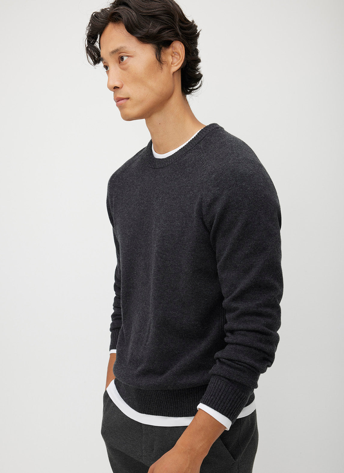 Merino Cotton Crewneck Sweater