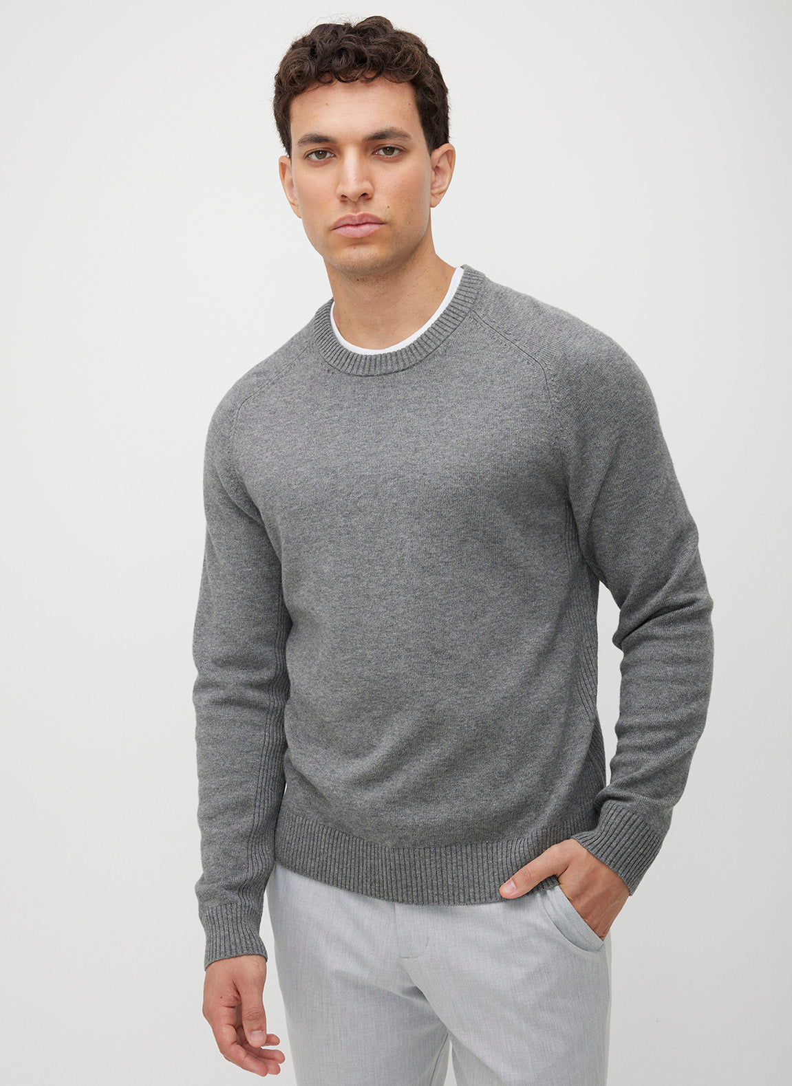 Merino Cotton Crewneck Sweater