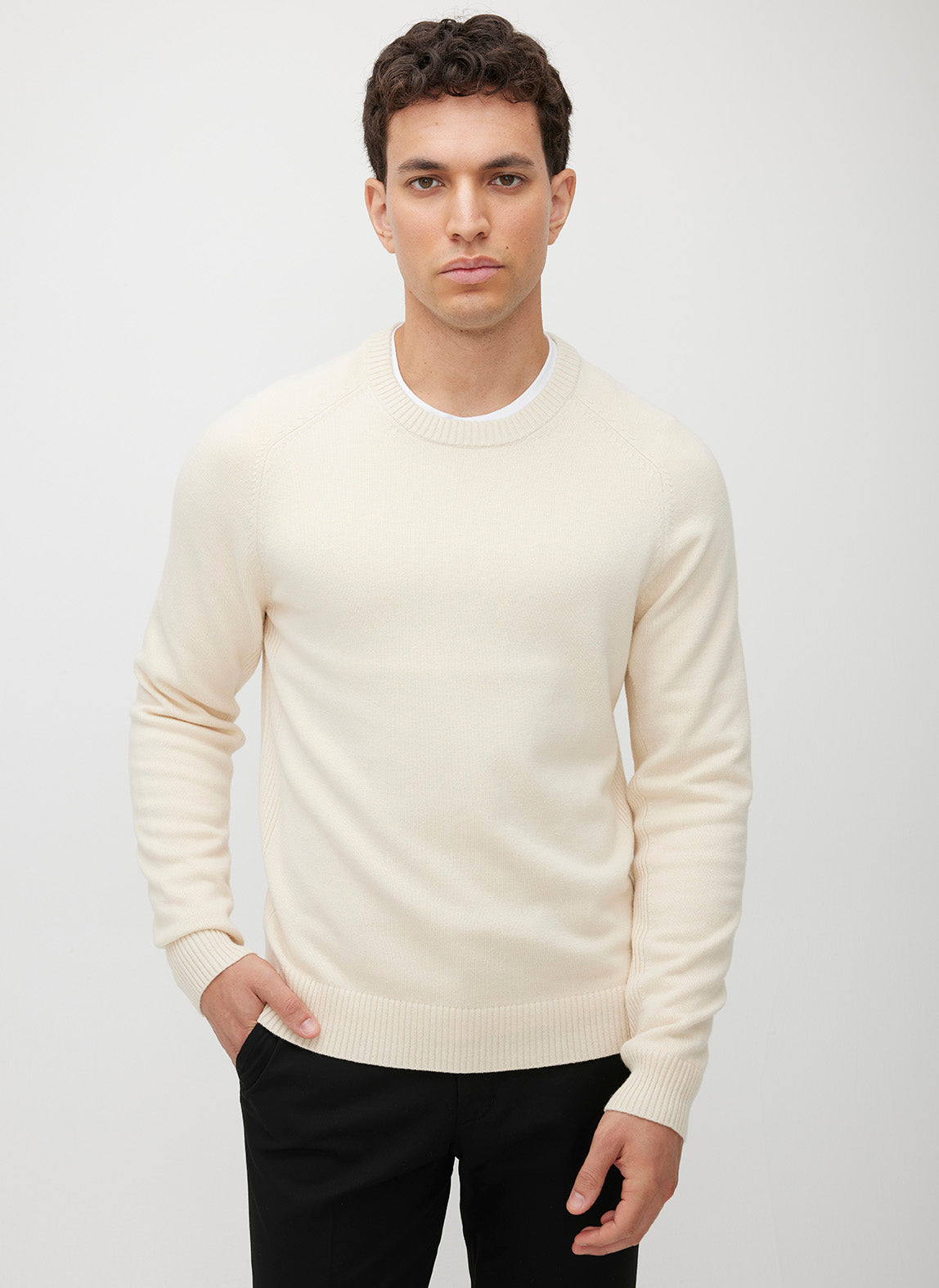 Merino Cotton Crewneck Sweater