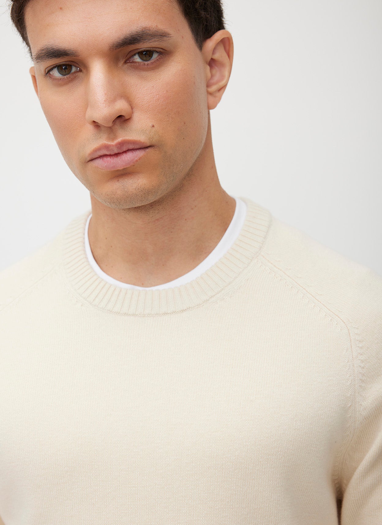 Merino Cotton Crewneck Sweater