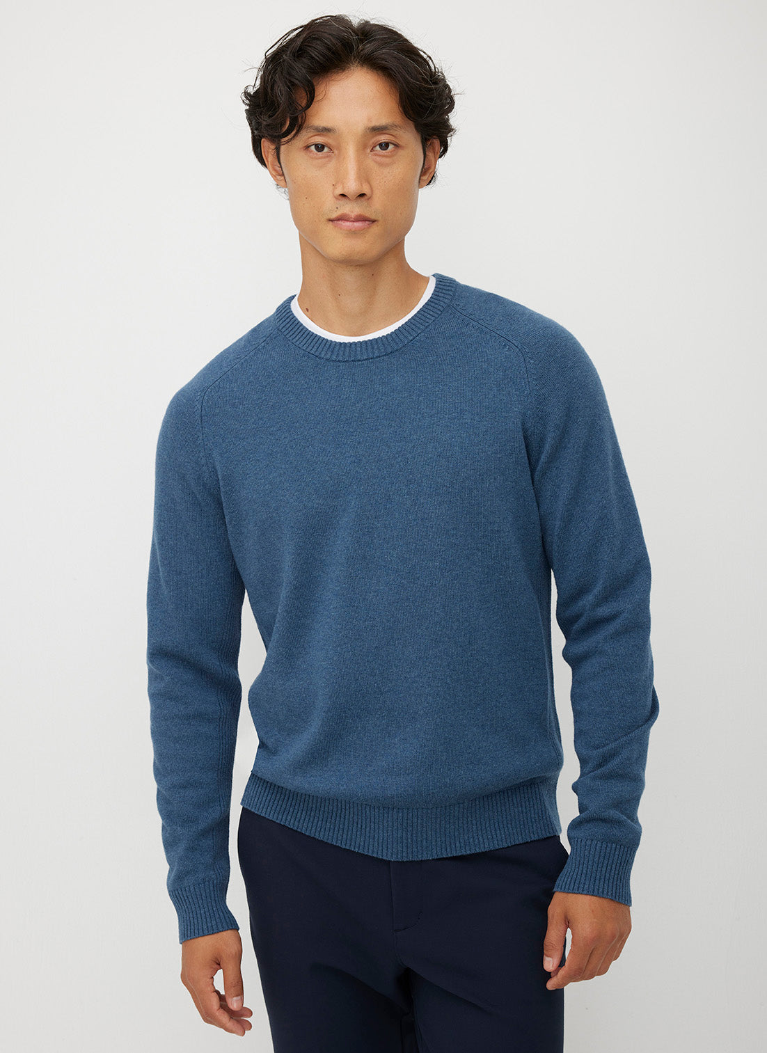 Merino Cotton Crewneck Sweater