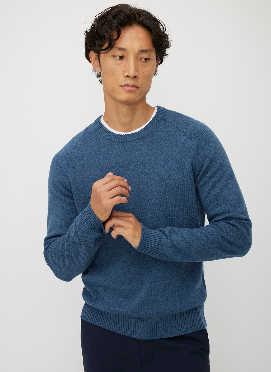 Merino Cotton Crewneck Sweater