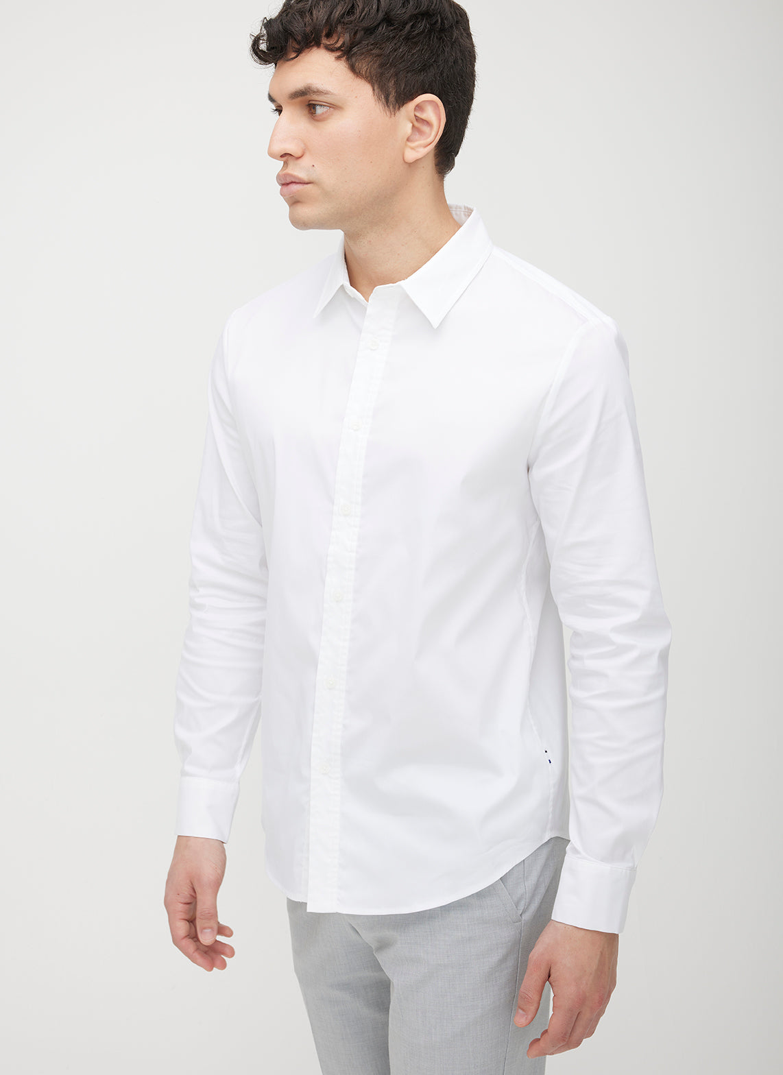 Acadia Long Sleeve Poplin Shirt ?? | M || Bright White