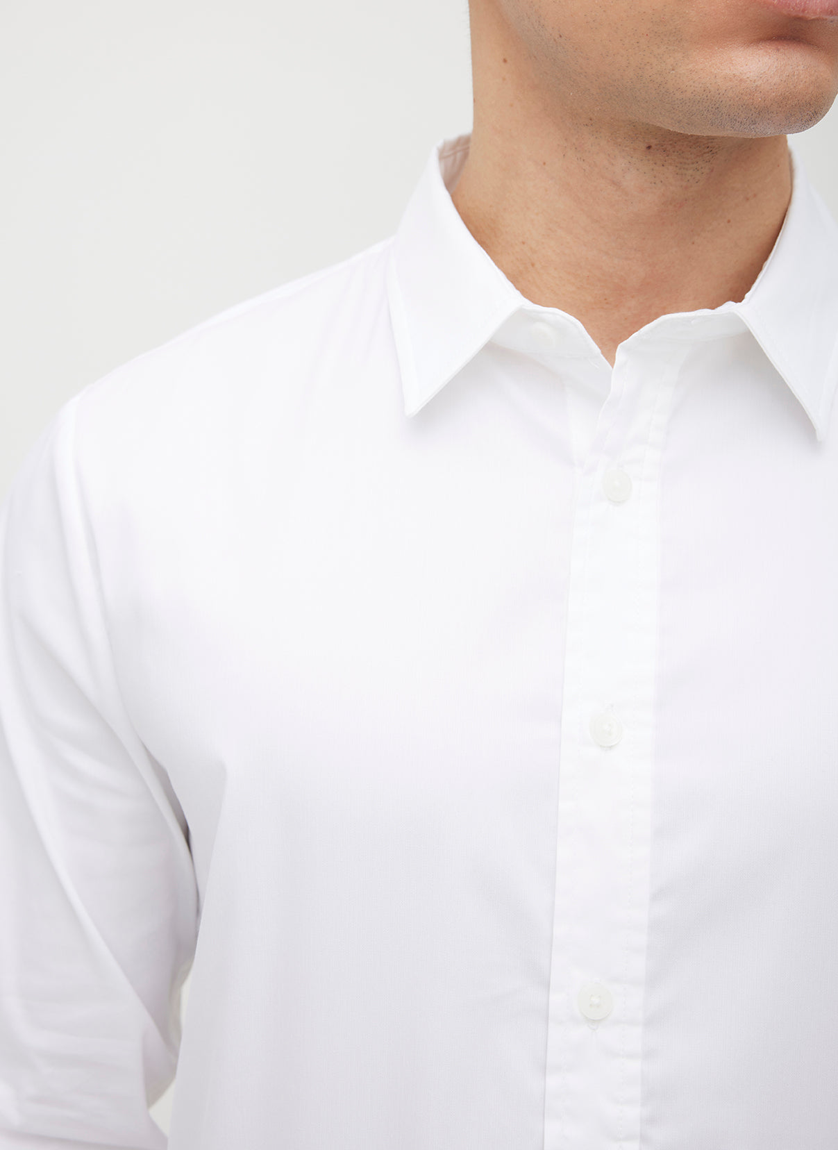 Acadia Long Sleeve Poplin Shirt ?? | M || Bright White