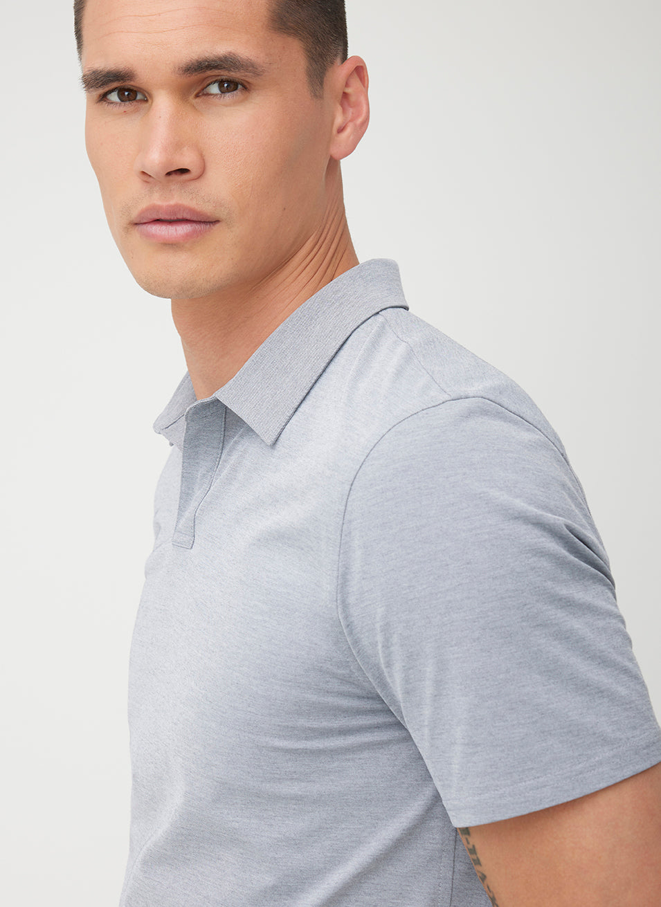 City Tech Short Sleeve Polo ?? || Steel Chambray