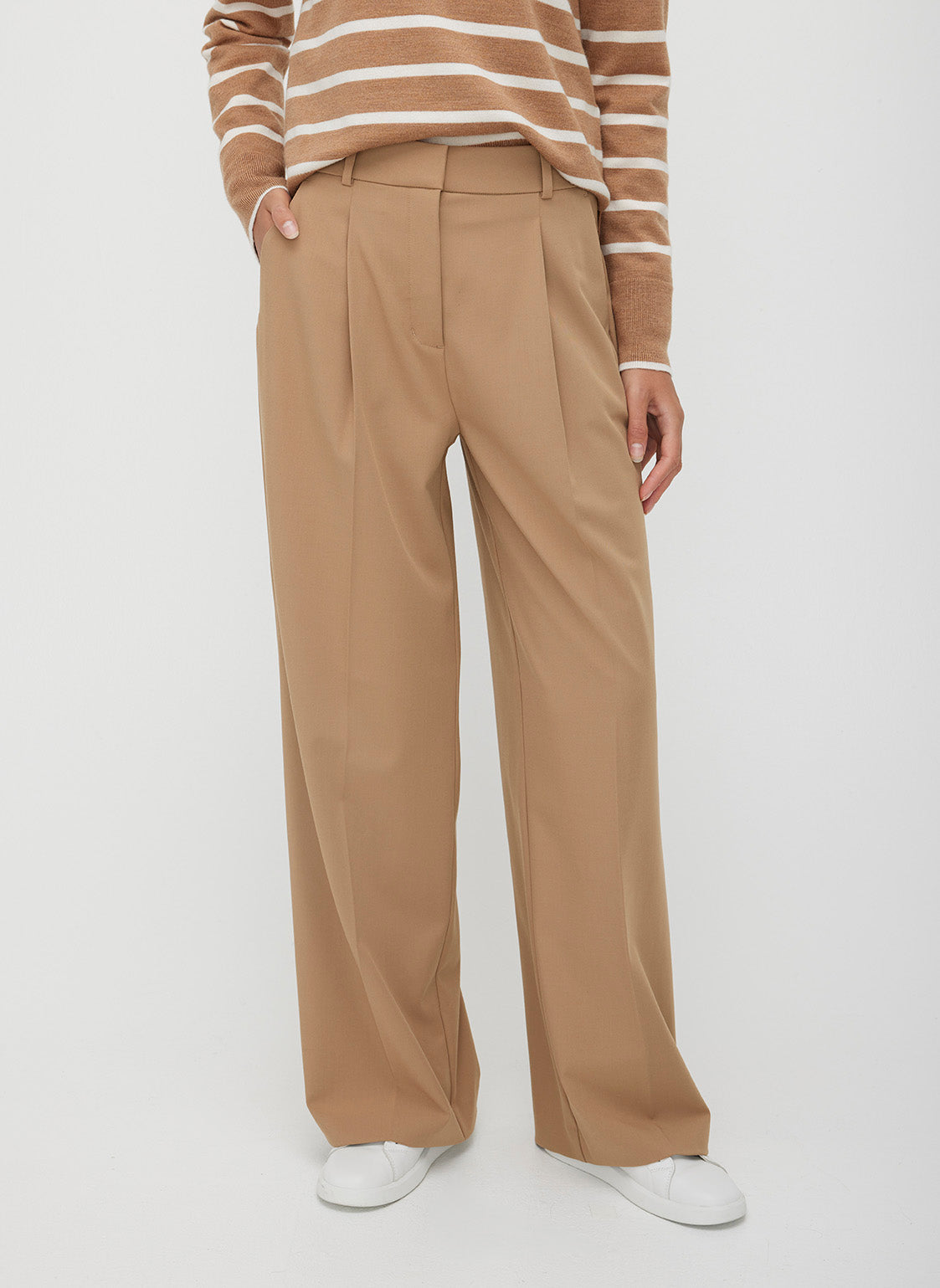 On Time Pleated Trousers