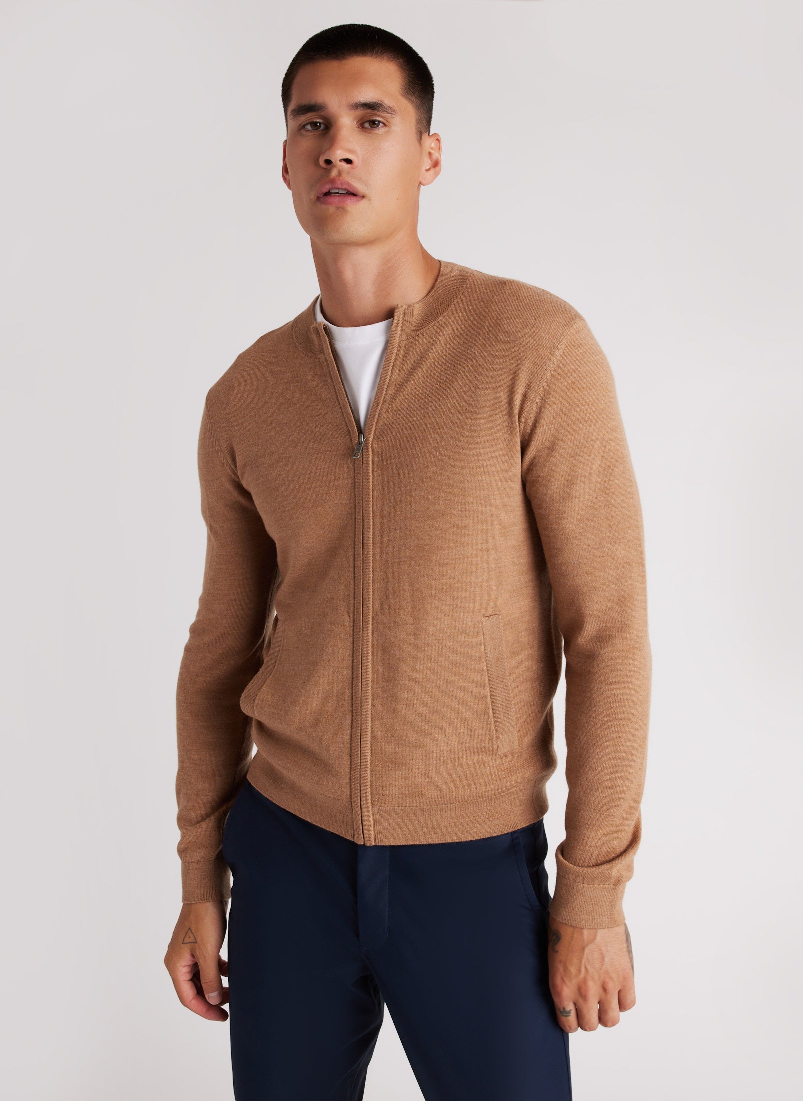 Full zip cardigan on sale mens