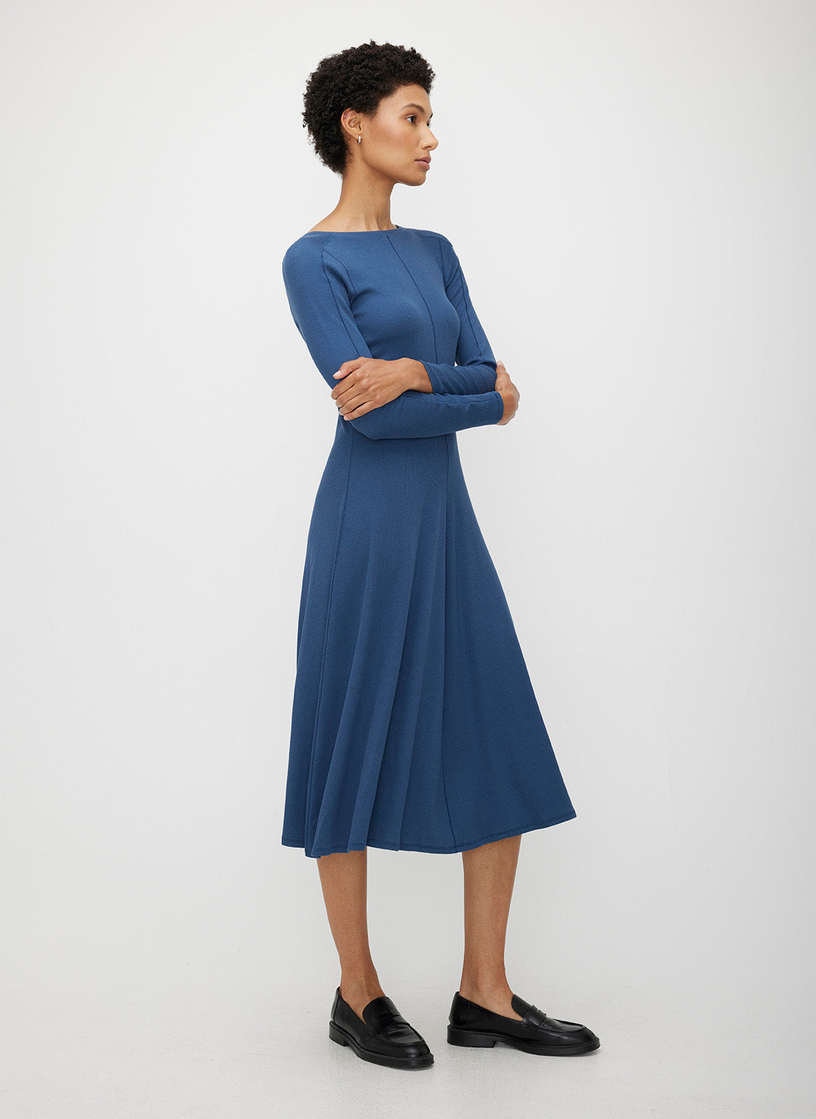 Poise High Neck V-Back Dress