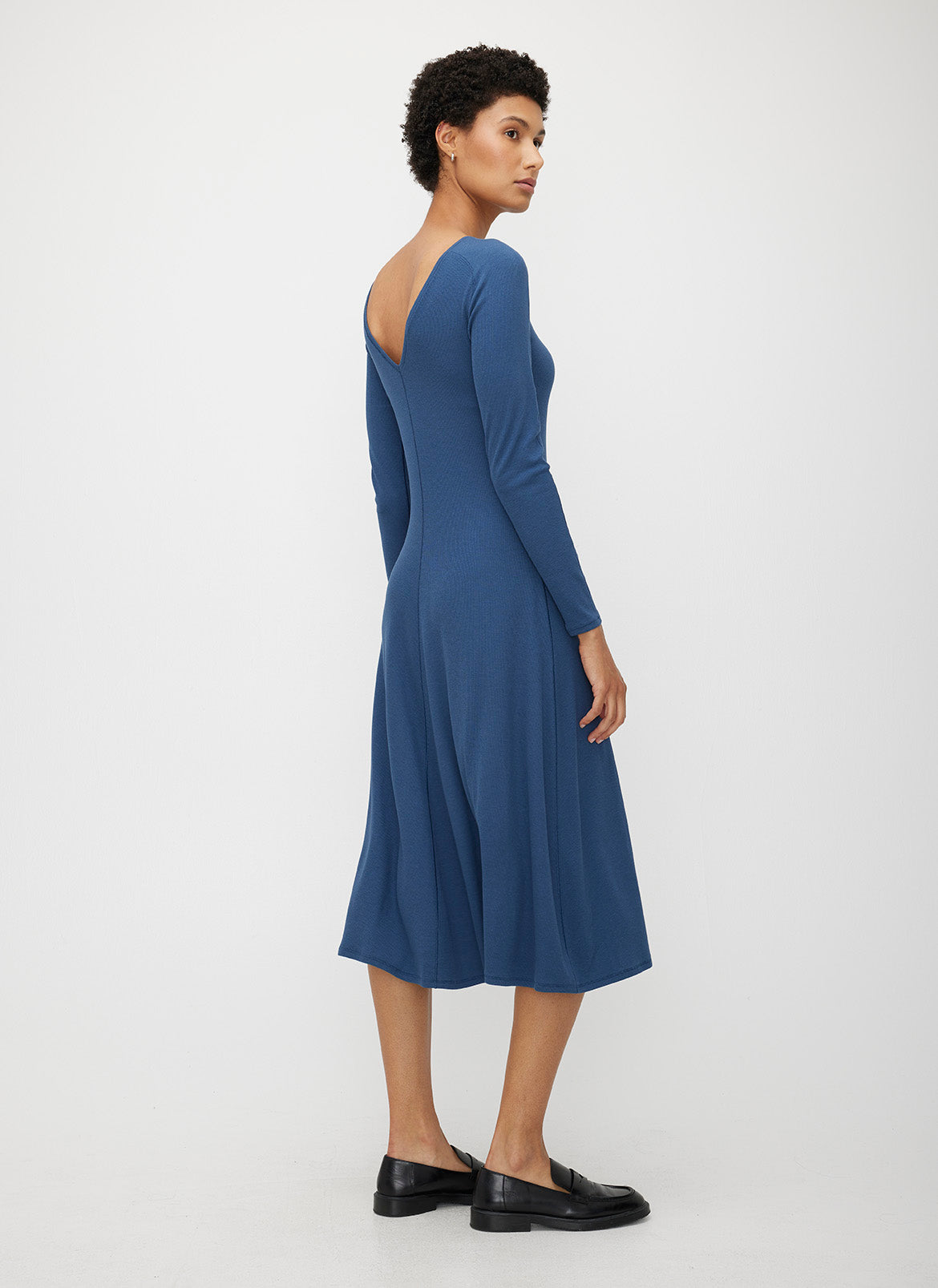 Poise High Neck V-Back Dress