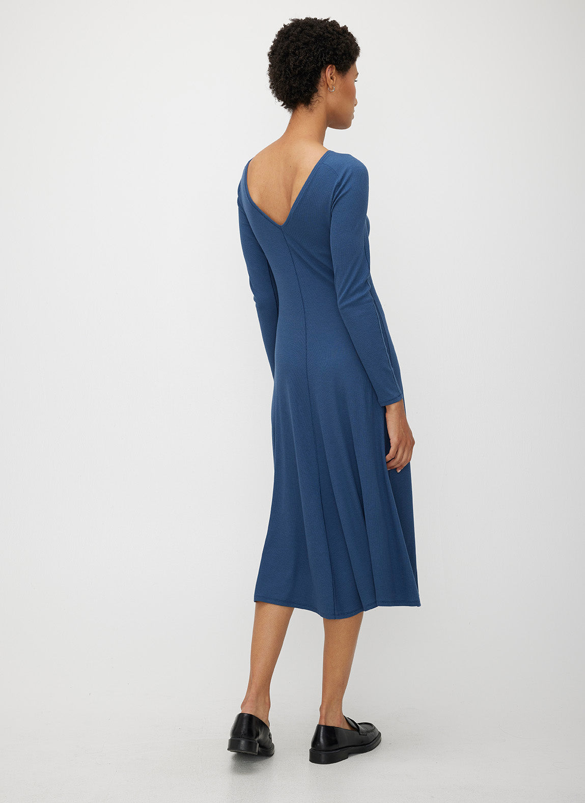 Poise High Neck V-Back Dress