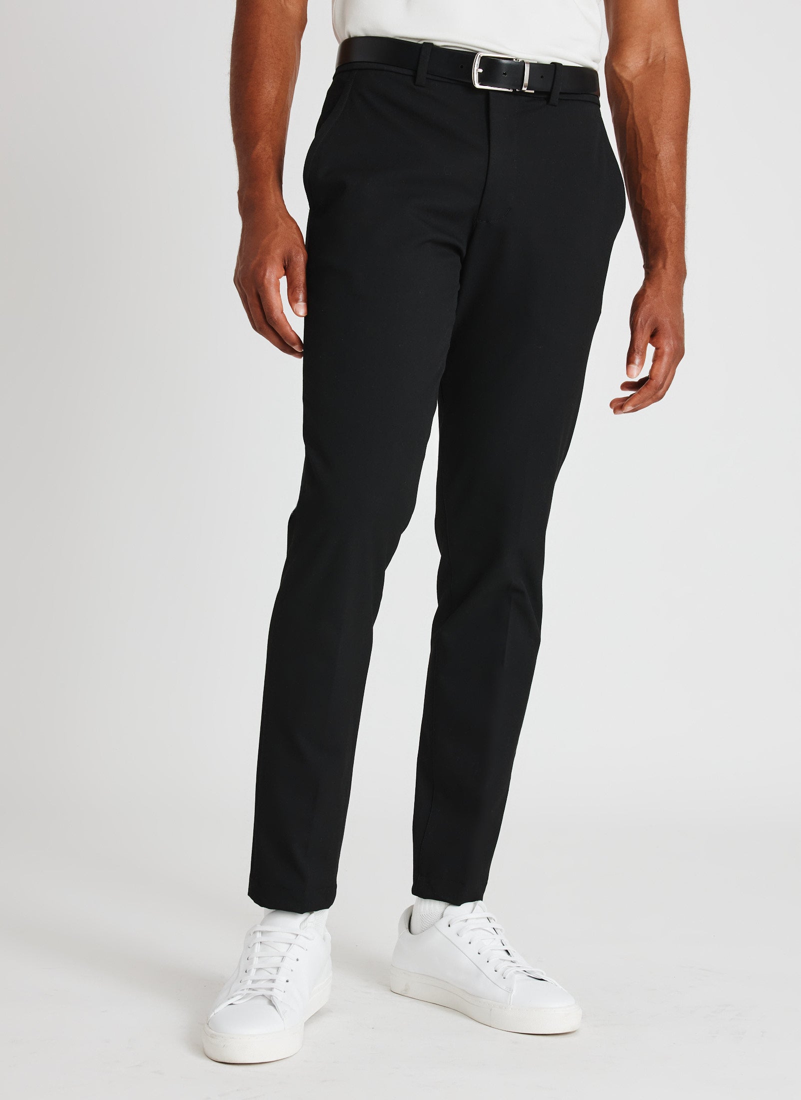Athletic Fit Stretch Suit Pants - Heathered Light Blue - State and