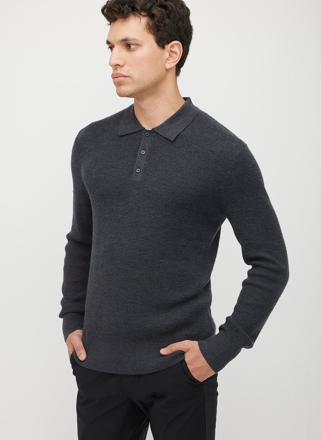 Timeless Merino Polo Sweater Men s Sweaters Kit and Ace