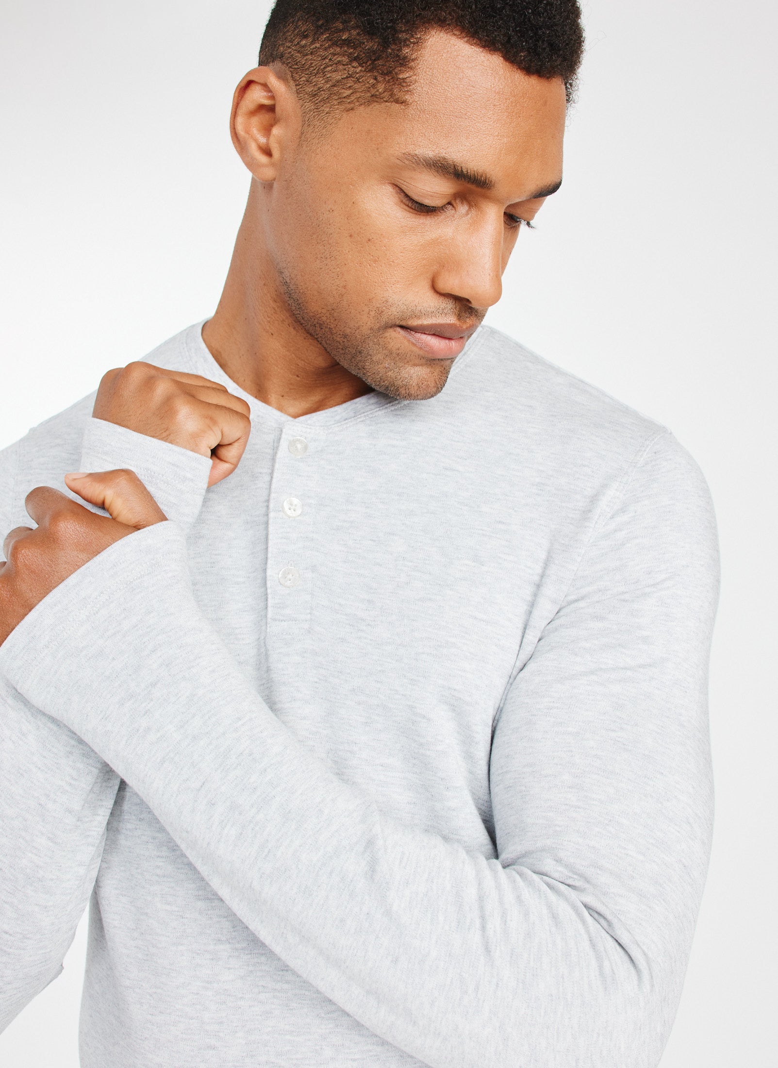 Upgraded Long Sleeve Henley Tee | Men's Tees – Kit and Ace