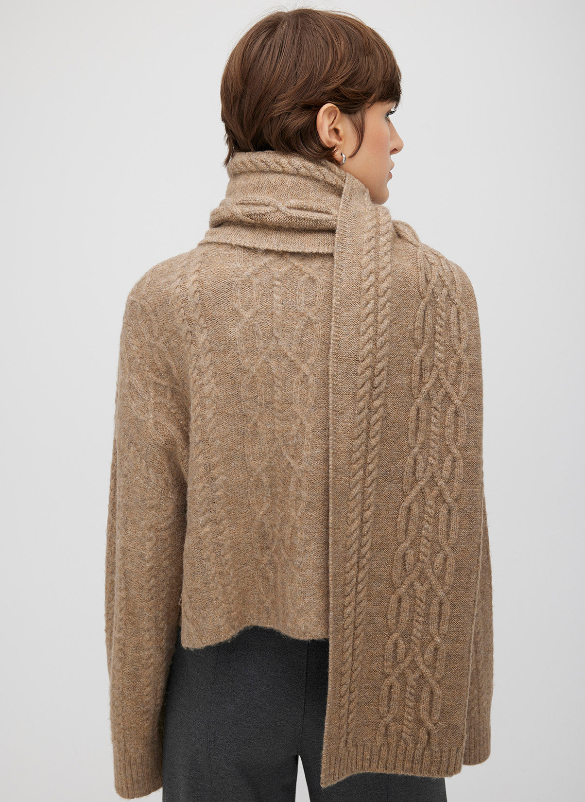 Uptown Cable Knit Scarf