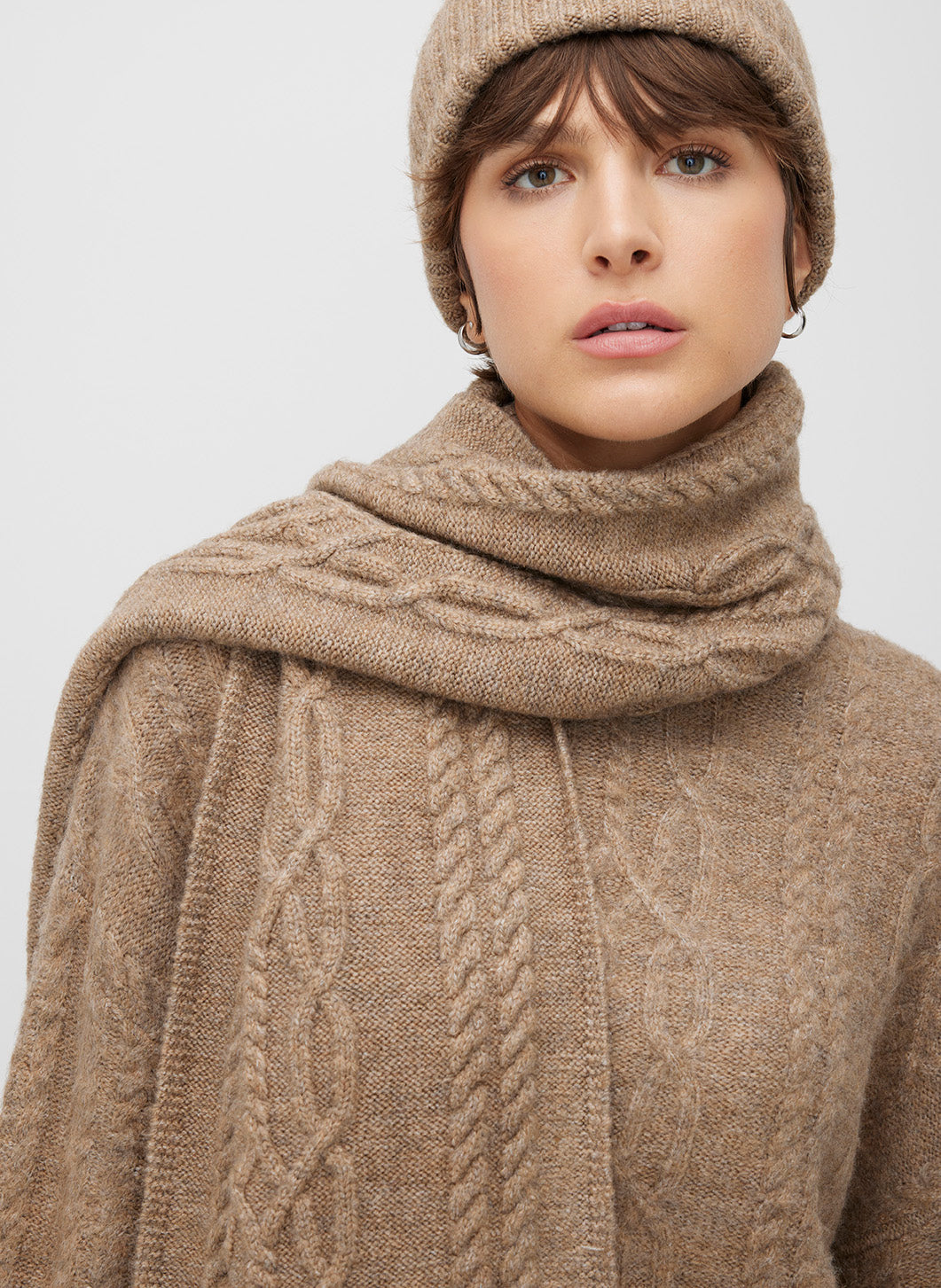 Uptown Cable Knit Scarf