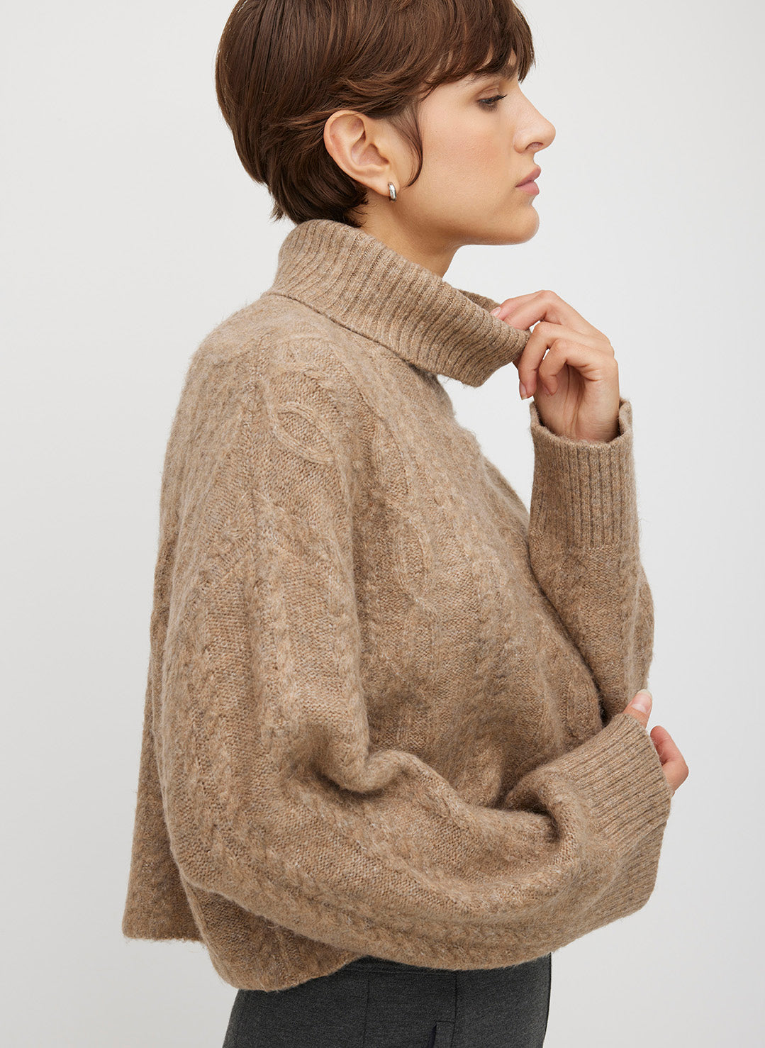 Uptown Cropped Turtleneck Sweater