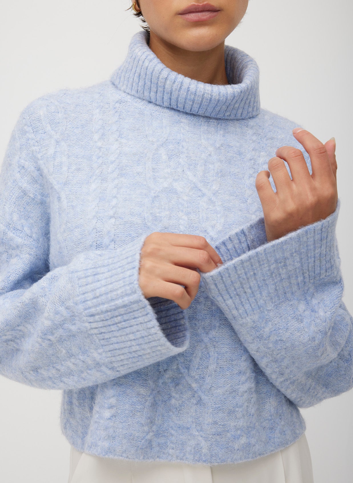 Uptown Cropped Turtleneck Sweater