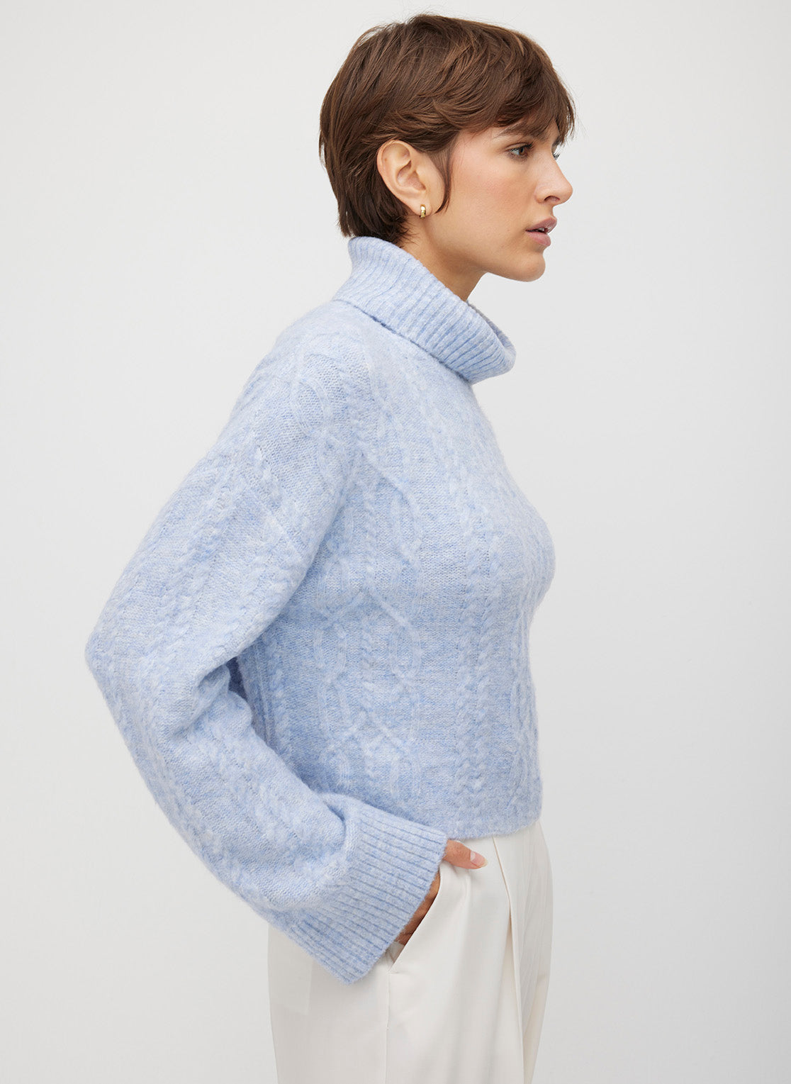 Uptown Cropped Turtleneck Sweater