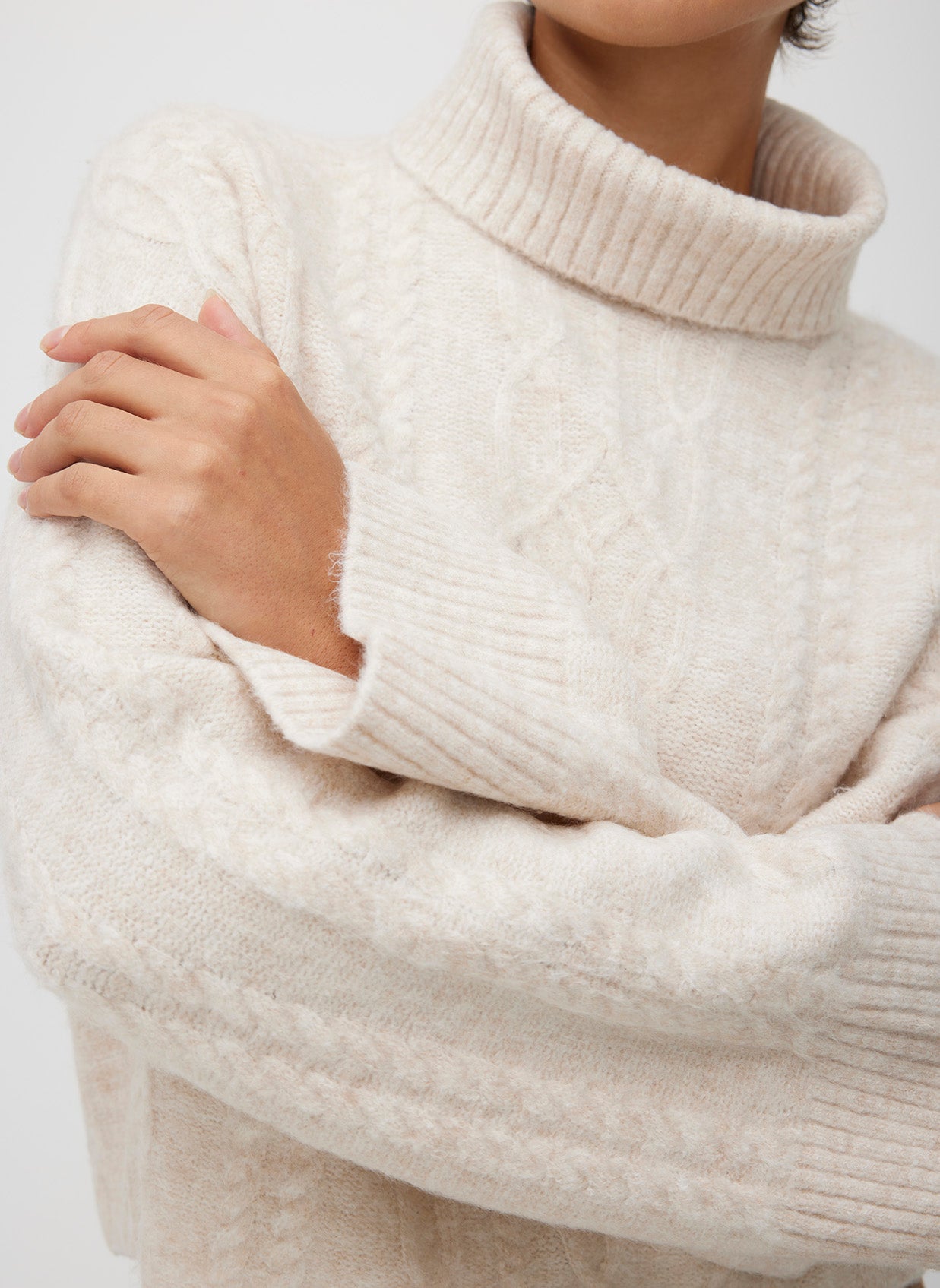 Uptown Cropped Turtleneck Sweater