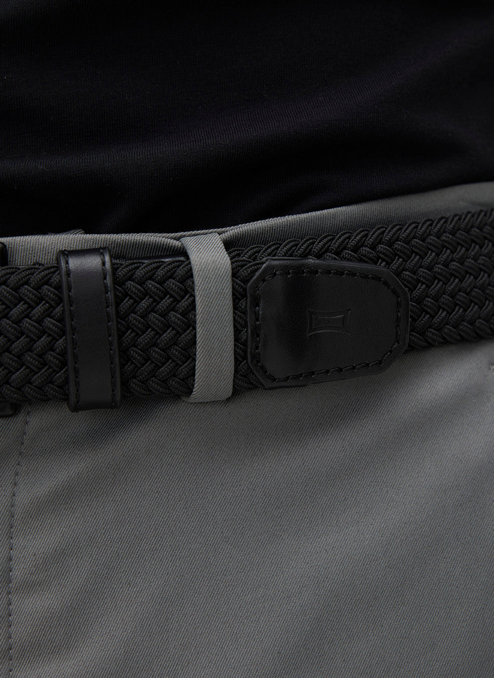 Braided Stretch Belt Unisex Belts Black S M