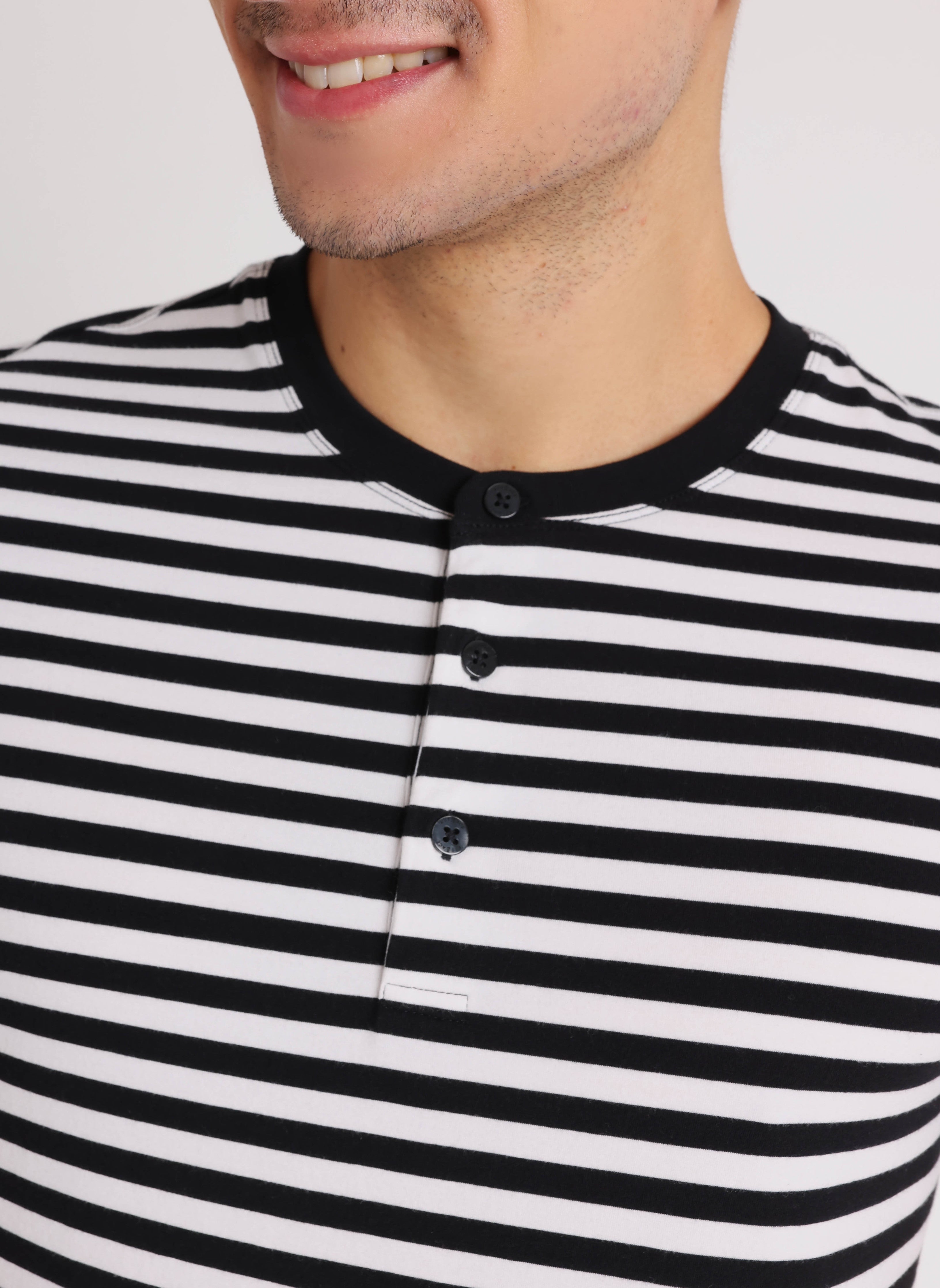 men's striped henley shirt