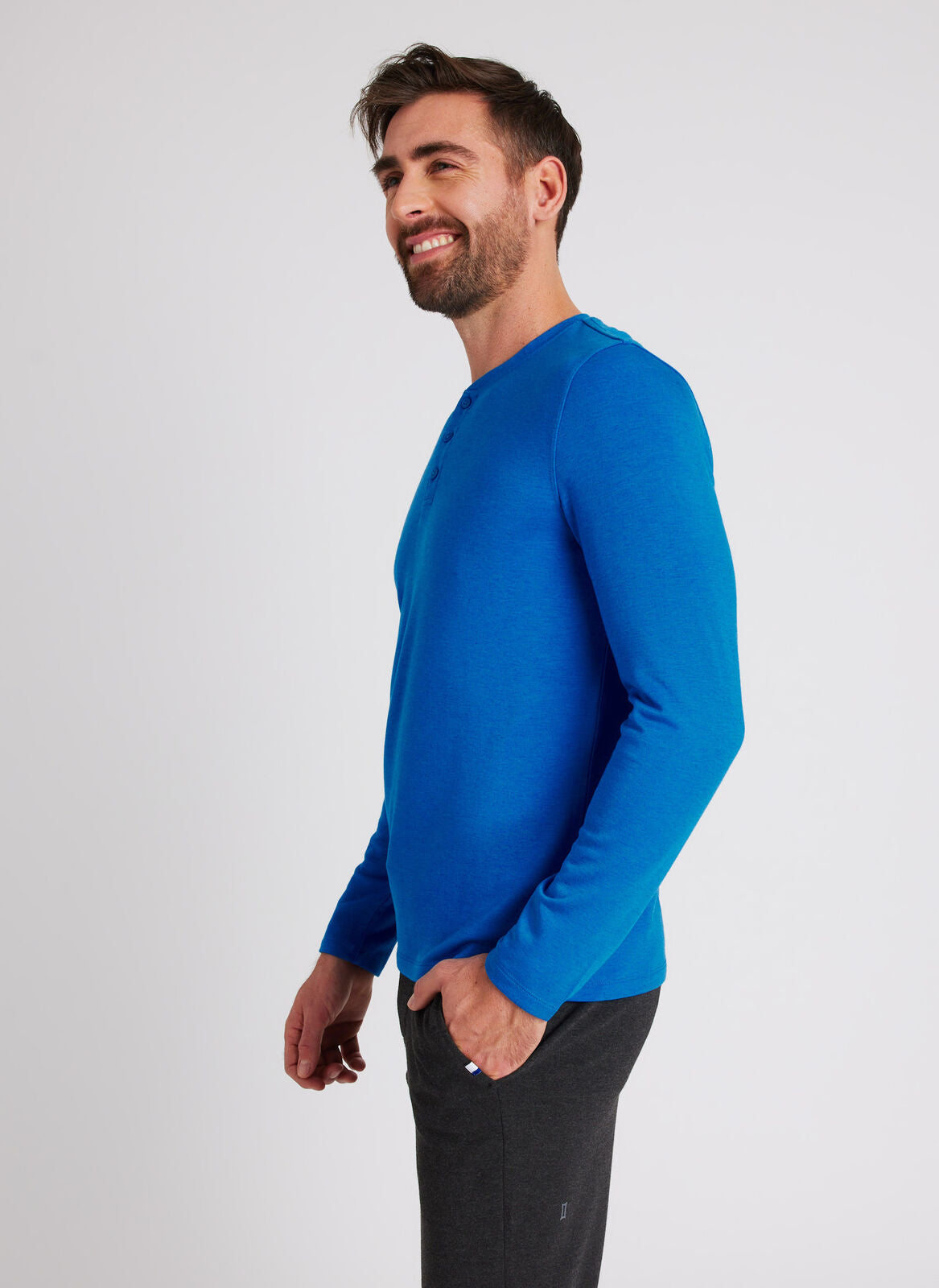 Upgraded Long Sleeve Henley Tee | Men's Tees – Kit and Ace