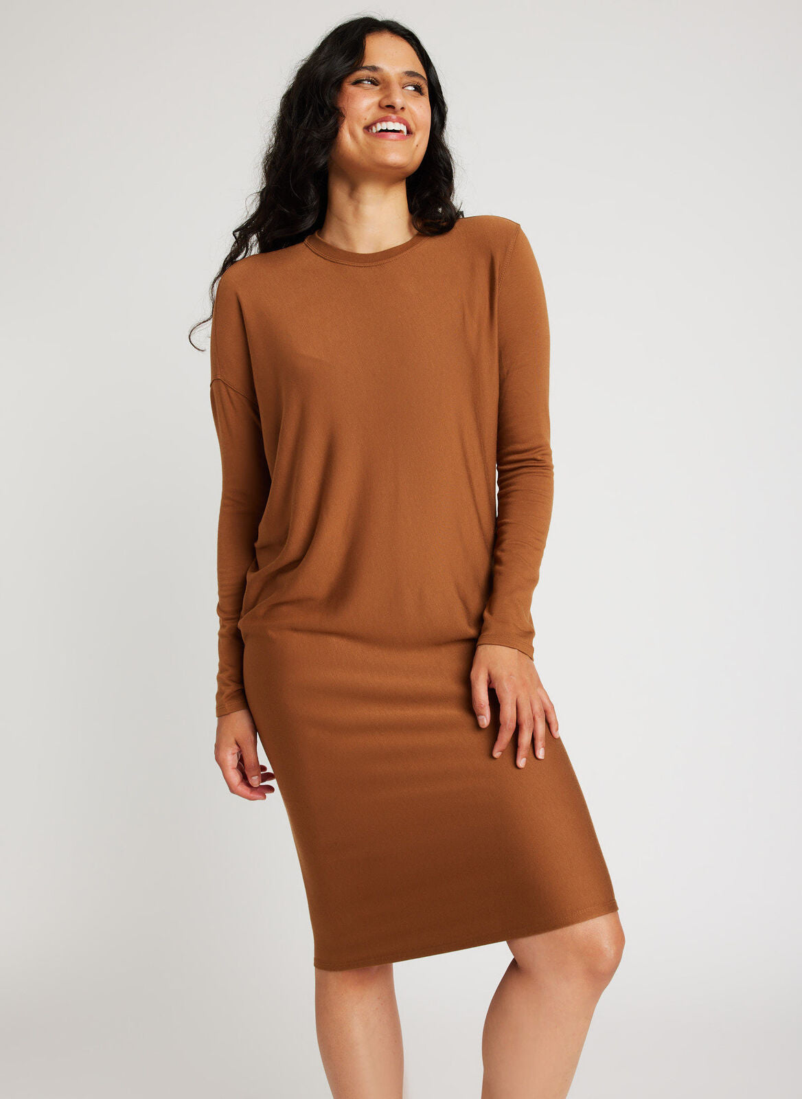 Wave Brushed Long Sleeve Dress | Women's Dresses and Jumpsuits